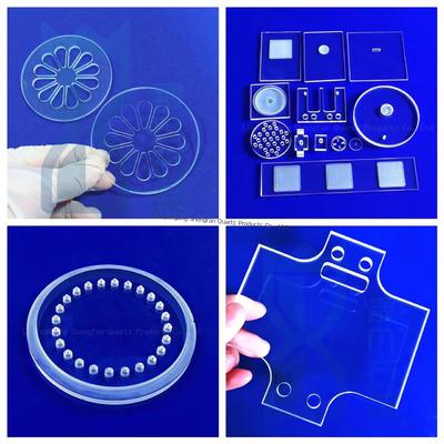 ποιότητας  High Purity SIO2>99.99% Fused Quartz Plate with 92% Light Transmittance and ±0.02mm Tolerance Εργοστάσιο