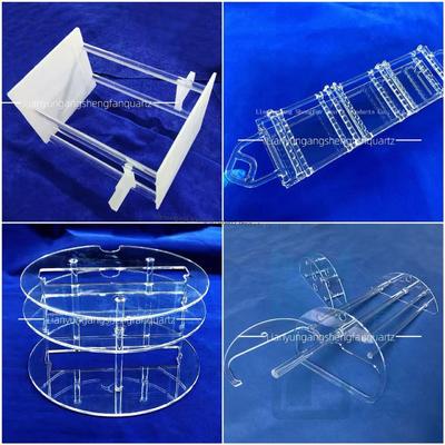 ποιότητας  High Purity SIO2>99.99% Quartz Glass Boat with Good Electrical Insulation and High Transmittance >92% for Semiconductor Applications Εργοστάσιο