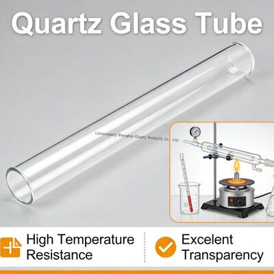 ποιότητας  Custom High Temperature Resistant 1100℃ High Purity SiO₂>99.99% Quartz Glass Tube for Semiconductor Applications Εργοστάσιο