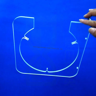 Πλάκα από συντηγμένο χαλαζία SIO2>99.99% υψηλής καθαρότητας με διαπερατότητα φωτός 92% και ανοχή ±0.02mm