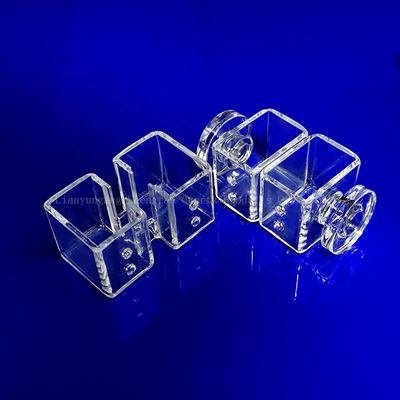 Υψηλής διαπερατότητας ανθεκτική στη διάβρωση γυάλινη πλάκα από χαλαζία για εργαστηριακή χρήση σε υψηλές θερμοκρασίες