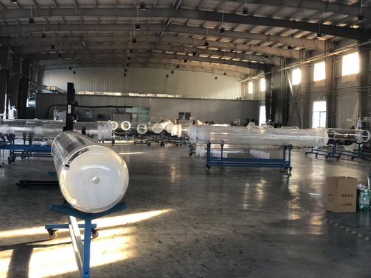 Σωλήνας από χαλαζία υψηλής καθαρότητας SiO2 99,99% με σημείο ανόπτησης 1180℃ και 1100℃