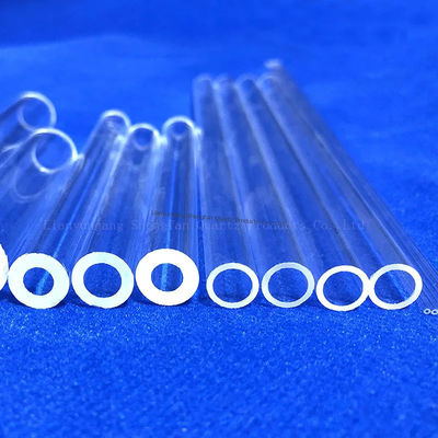 Υψηλής καθαρότητας SiO2 99,99% Κουάρτζινο γυάλινο σωλήνα με σημείο αναψύξης 1180°C και σημείο τριβής 1100°C για βιομηχανική χρήση