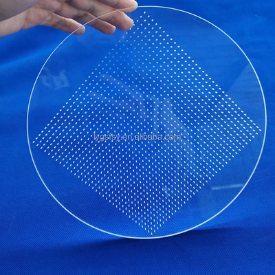 Επαγγελματικό Custom UV Διαφανές Λάζερ Perforated Quartz Sheet