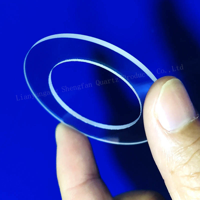 Υψηλή διαπερατότητα φωτός Custom Round Quartz Flange Seal Διαφανές φύλλο