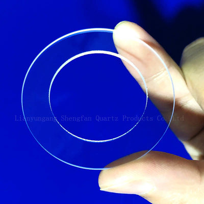 Υψηλή διαπερατότητα φωτός Custom Round Quartz Flange Seal Διαφανές φύλλο