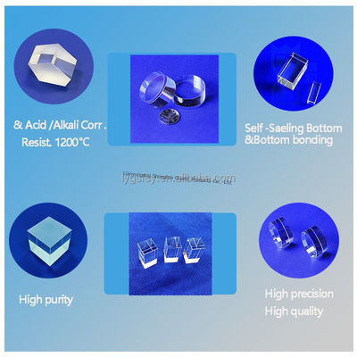 Φαρμακευτικά προσαρμοσμένα πρίσμα κουαρτς και οπτικά πρίσμα υψηλής διαφάνειας ανθεκτικό σε υψηλές θερμοκρασίες