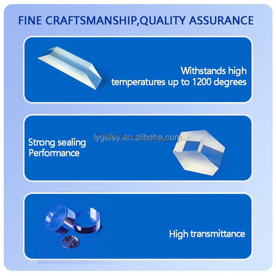 Φαρμακευτικά προσαρμοσμένα πρίσμα κουαρτς και οπτικά πρίσμα υψηλής διαφάνειας ανθεκτικό σε υψηλές θερμοκρασίες