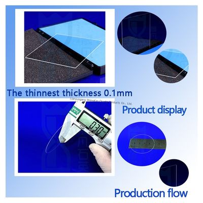 Υψηλή Διαφάνεια 99,99% Καθαρότητα Πλάκα Γυαλιού Χαλαζία με Θερμοκρασία Λειτουργίας 1100℃