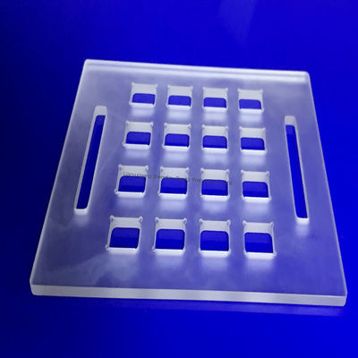 Πλάκα γυαλιού χαλαζία υψηλής καθαρότητας SIO2 99.99% αντοχής σε υψηλή θερμοκρασία 1100℃