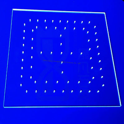 Πλάκα γυαλιού χαλαζία ανθεκτική σε υψηλές θερμοκρασίες και υψηλής διαφάνειας με προσαρμόσιμο μέγεθος για εφαρμογές ημιαγωγών και οπτικών