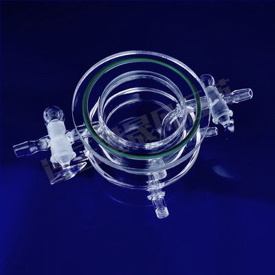 Προσαρμοσμένος αντιδραστήρας γυαλιού κουάρτζου υψηλής διαφάνειας 50-1000 ml με θερμοκρασία λειτουργίας 1100 °C