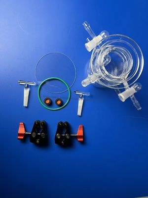 Προσαρμοσμένος αντιδραστήρας γυαλιού κουάρτζου υψηλής διαφάνειας 50-1000 ml με θερμοκρασία λειτουργίας 1100 °C