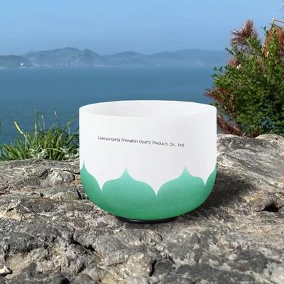 Καθαρό Κρυστάλλινο Κράσταλλο Τραγουδιστικό Κύπελλο με Ψηφιακή Μουσική Κλίμακα για Θεραπεία Τσάκρα και Διαλογισμό