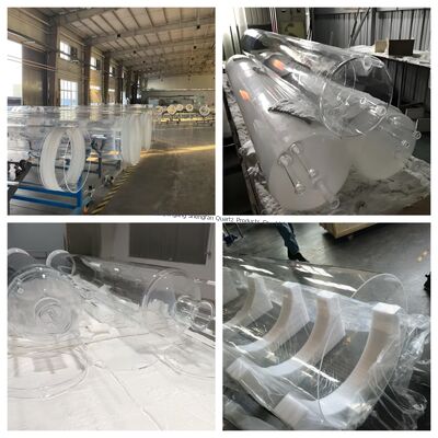 Προστασία από την υπεριώδη ακτινοβολία Μεγάλη καθαρότητα SiO2> 99,99% Διαφανές γυάλινο σωλήνα από χαλαζία με> 92% διαπερατότητα φωτός