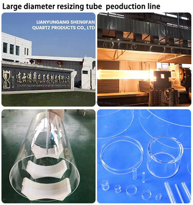 Υψηλή καθαρότητα 99,99% Κουάρτζινο γυάλινο σωλήνα με θερμοκρασία εργασίας 1100°C και προστασία από την υπεριώδη ακτινοβολία