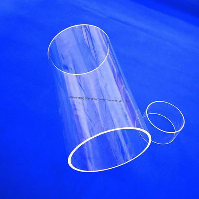 Καλή ηλεκτρική μόνωση Υψηλή αντοχή στη θερμότητα Κουάρτζινο γυάλινο σωλήνα με υψηλή διαπερατότητα φωτός για εφαρμογές ημιαγωγών