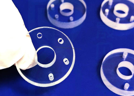 Υψηλής ακρίβειας JGS1 JGS2 JGS3 Κουαρτζική γυάλινη πλάκα γυάλινο φύλλο Κουαρτζική CNC διαδικασία Κόψιμο σε μέγεθος λιωμένο δίσκο γυάλινου χαλαζιού