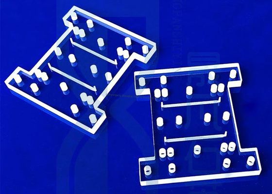 Προσαρμοσμένο Υψηλής Θερμοκρασίας Φύλλο Γυαλιού Χαλαζία για Μηχανή Σκληρύνσεως με Ανοχή ±0.02mm και Θερμοκρασία Λειτουργίας 1150C