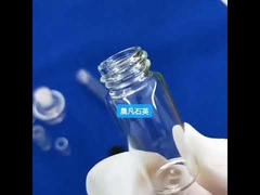 Ανθεκτικό στη διάβρωση γυάλινο μπουκάλι χαλαζία με διαφανές βιδωτό καπάκι