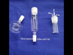 Κατσαρόλα 10 αντιδραστήρων πυρκαγιάς χαλαζία εργαστηρίων επιστήμης - το πετρέλαιο 100ml υποβάλλει το σωλήνα γυαλιού σε φυγοκέντρωση