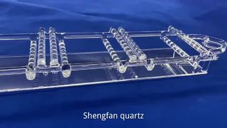 Υψηλής ακρίβειας ανθεκτικό στα οξέα Διαφανής βάση χαλαζία Boat Wafer Semiconductor Quartz Boats